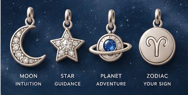 Celestial Folk – sterling silver charm designs