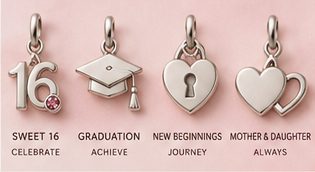 Milestone Moments – sterling silver charm designs
